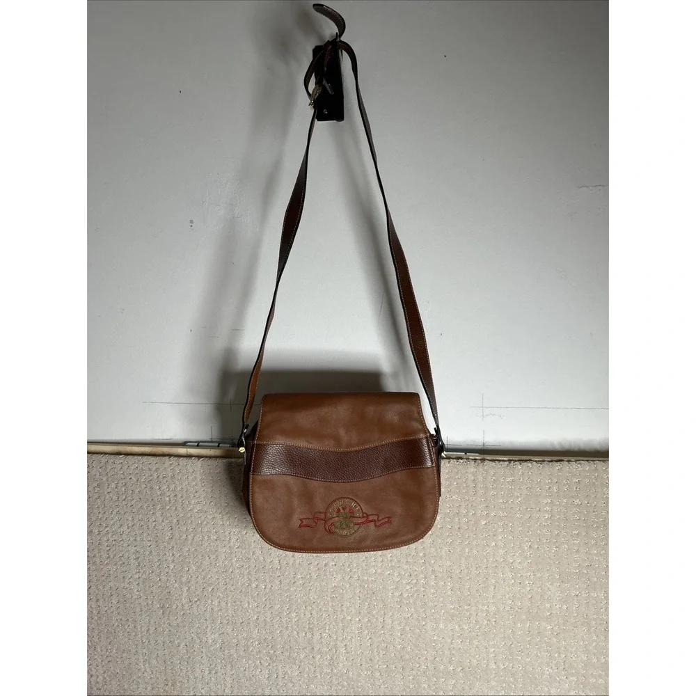 Pourchet Vintage Paris Purse‎ Crossbody Leather Saddle Bag Purse